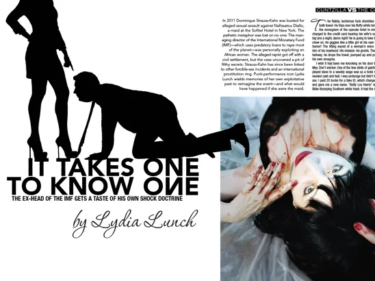 Lydia Lunch Layout, Hustler Magazine