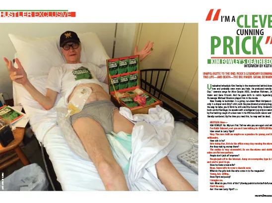 Kim Fowley Layout, Hustler Magazine