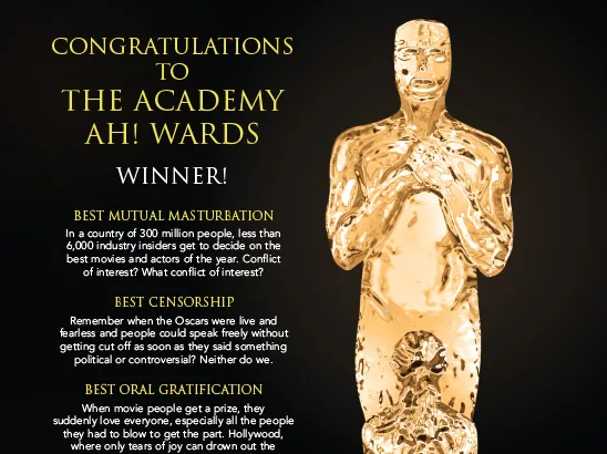 Academy Ah! Wards Parody, Hustler Magazine