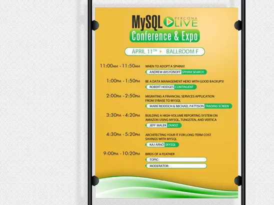 Percona Live, MySQL conference poster