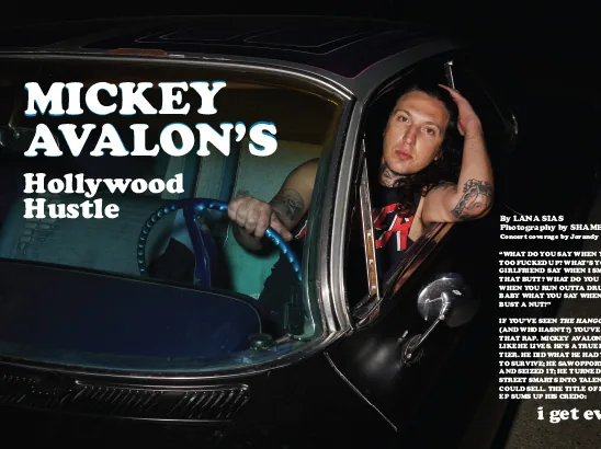 Mickey Avalon Layout, Hustler Magazine