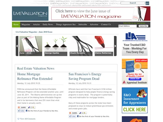 Webskins, LiveValuation Magazine