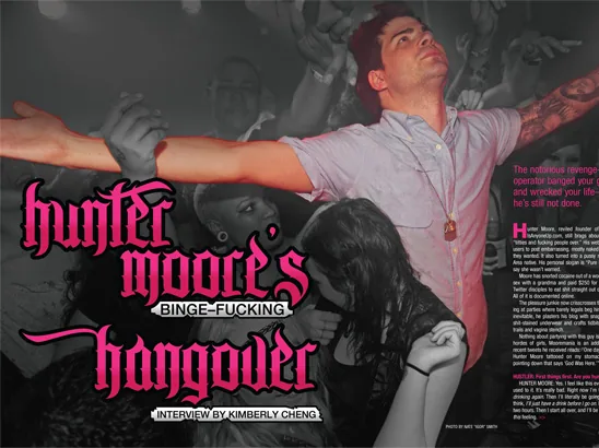 Hunter Moore Layout, Hustler Magazine