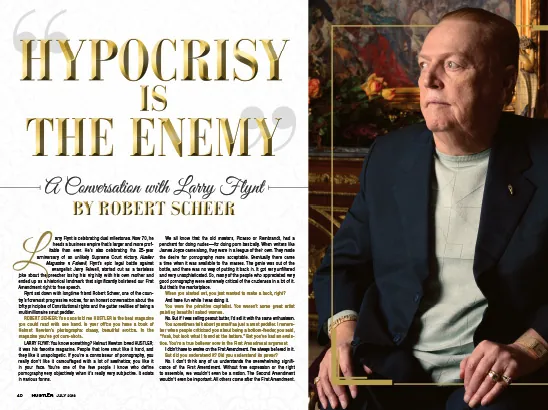 Larry Flynt in Conversation, Interview layout · Hustler Magazine