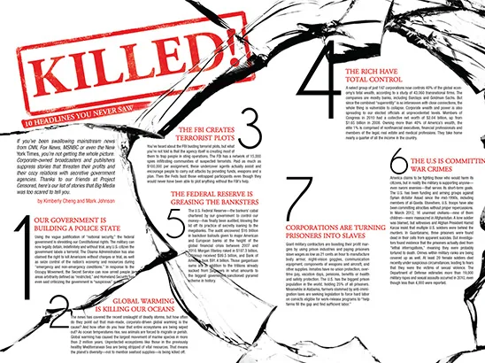 Killed Layout, Hustler Magazine