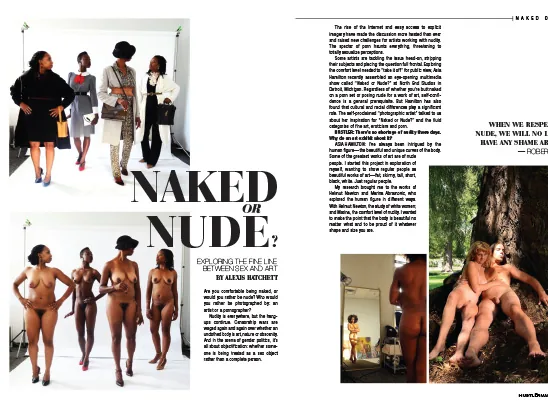 Naked Or Nude? Layout, Hustler Magazine