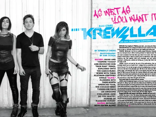 Krewella, Feature layout · Hustler Magazine